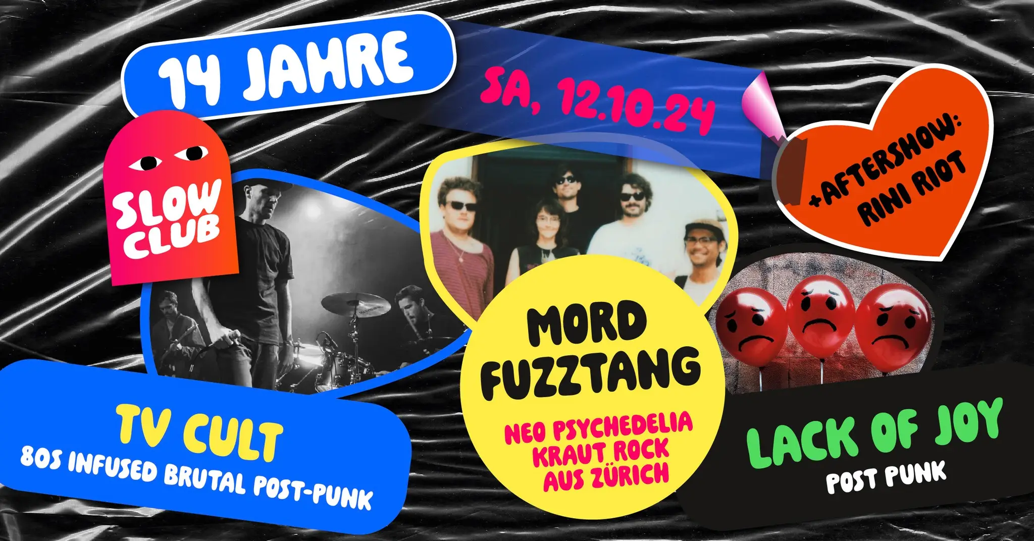 14. Slow Club Geburtstag -3: TV CULT + MORD FUZZTANG + LACK OF JOY + RINI RIOT – Slow Club