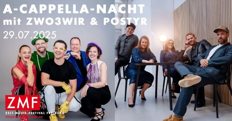A-CAPPELLA-NACHT mit POSTYR & ZWO3WIR – ZMF Freiburg