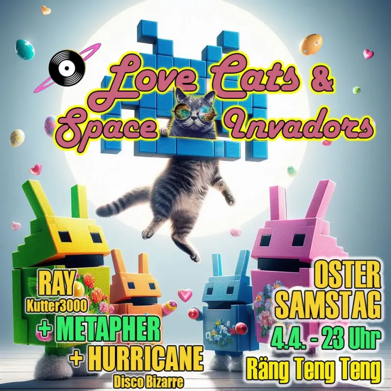 LOVE CATS & SPACE INVADORS - Mit Metapher, Ray (Kutter3000) & Hurricane (Disco Bizarre) – Rängtengteng