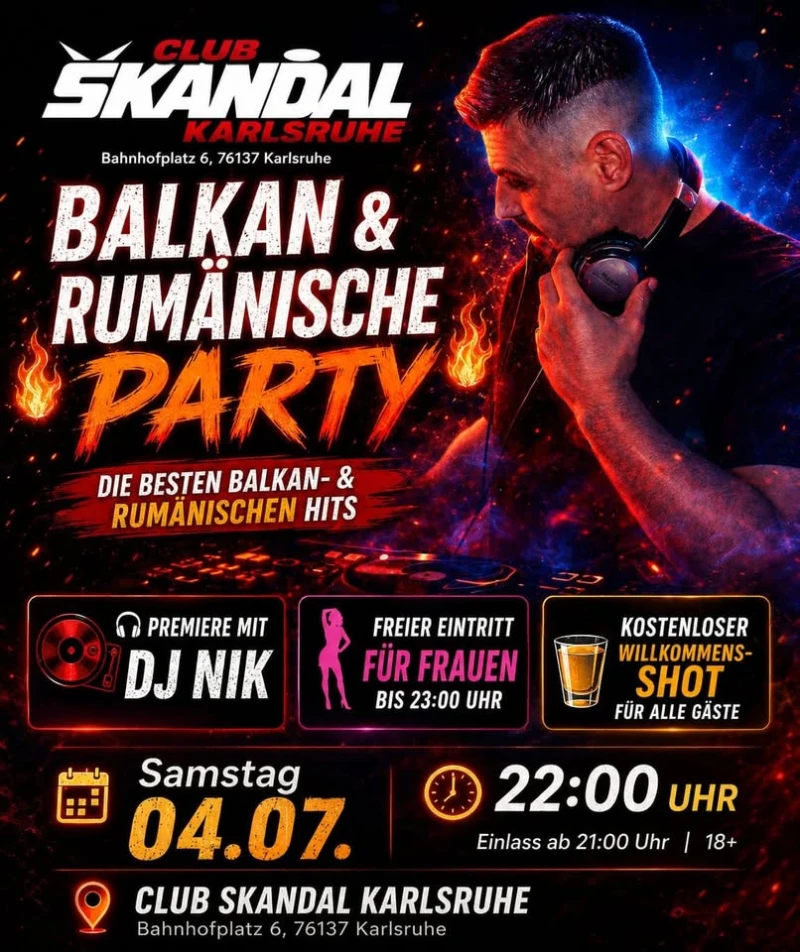 Balkan & Rumanische Party – Club Skandal