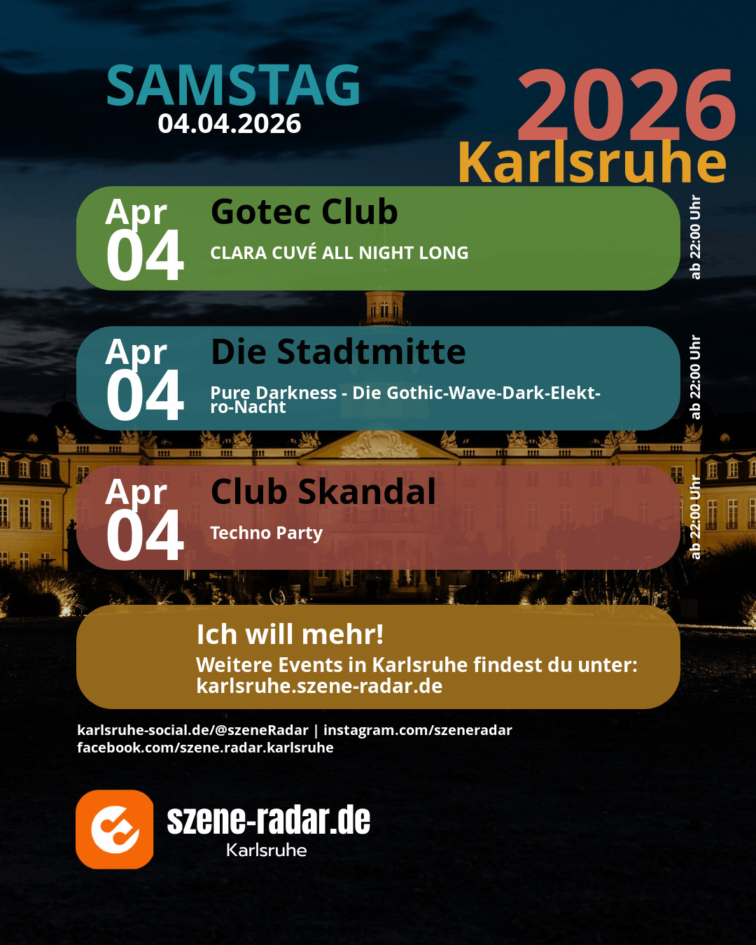 szene-Radar Social Media - 04.04.2026