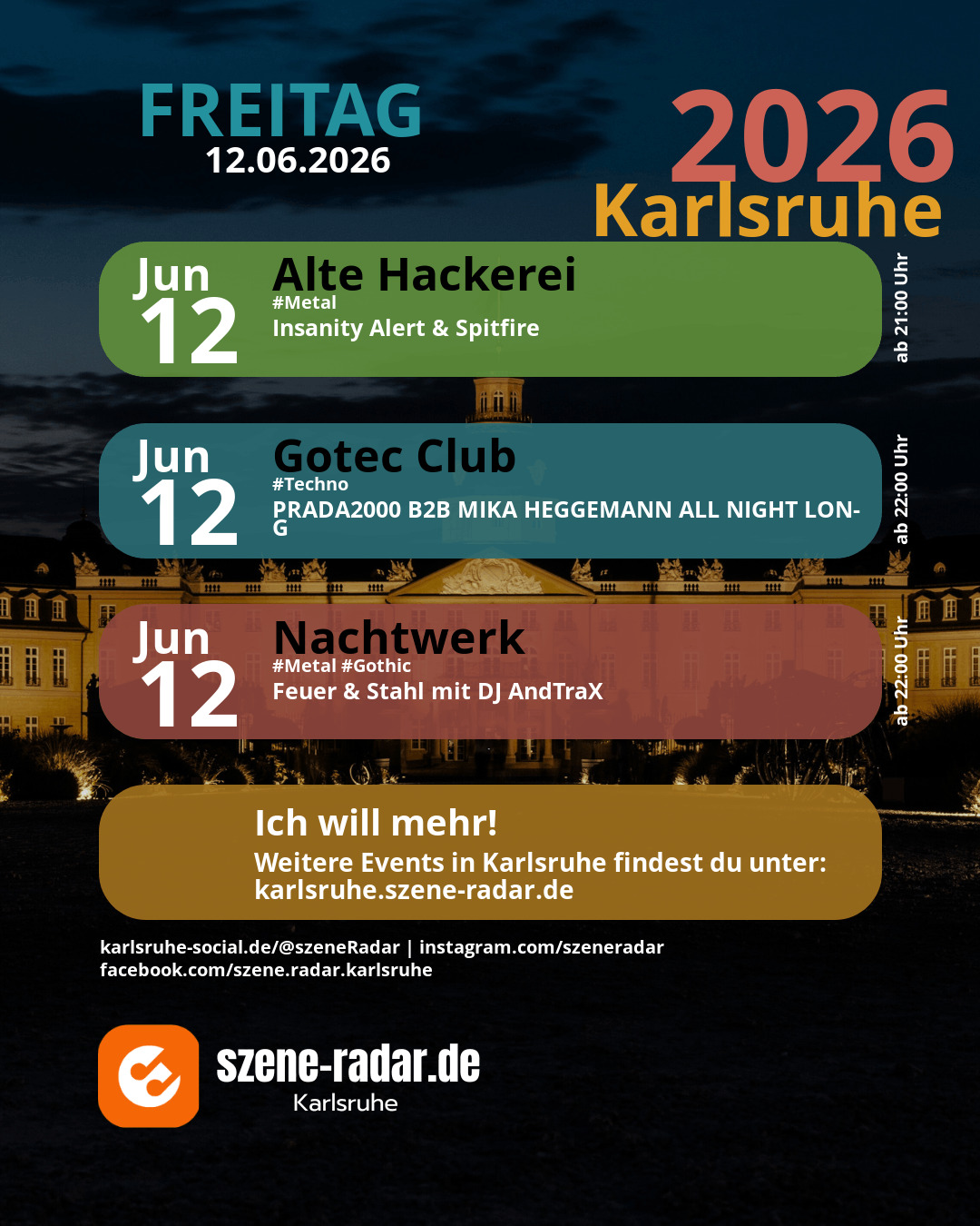 szene-Radar Social Media - 12.06.2026