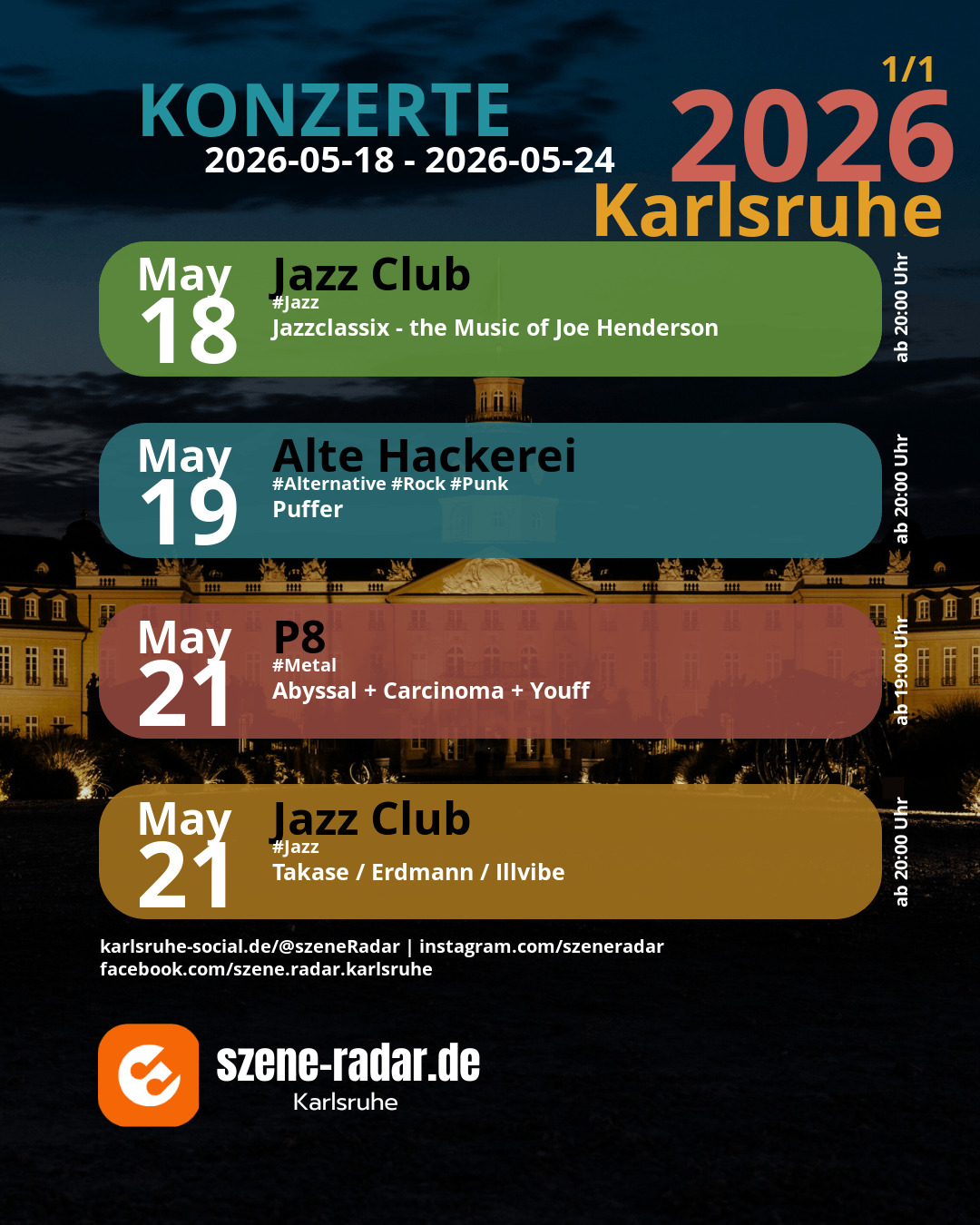 szene-Radar Social Media - 24.05.2026