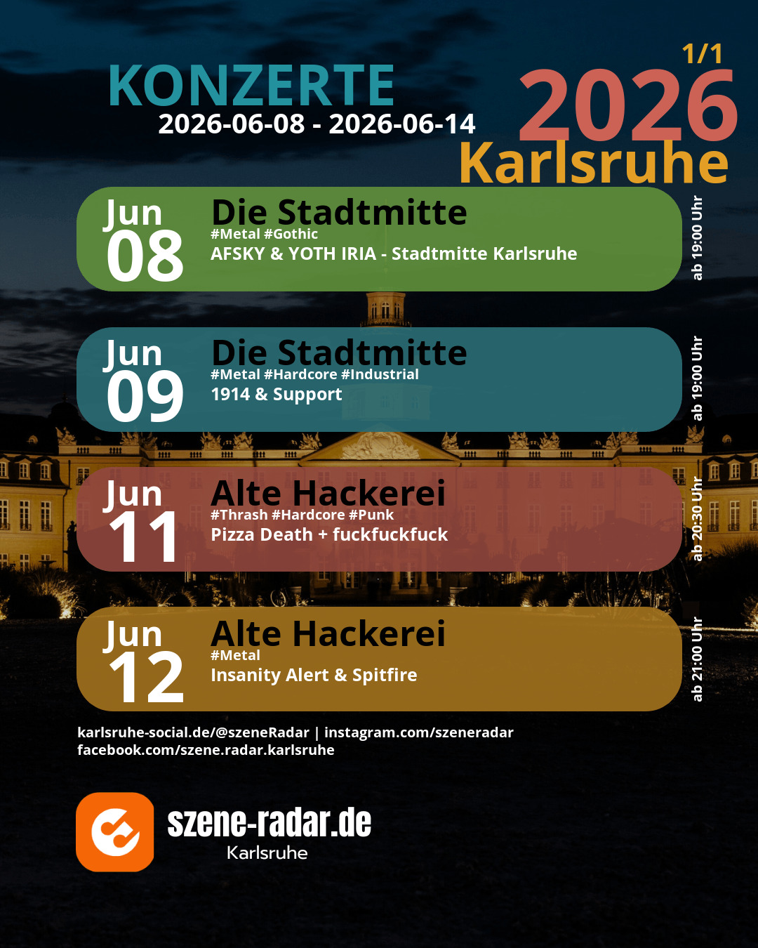 szene-Radar Social Media - 14.06.2026