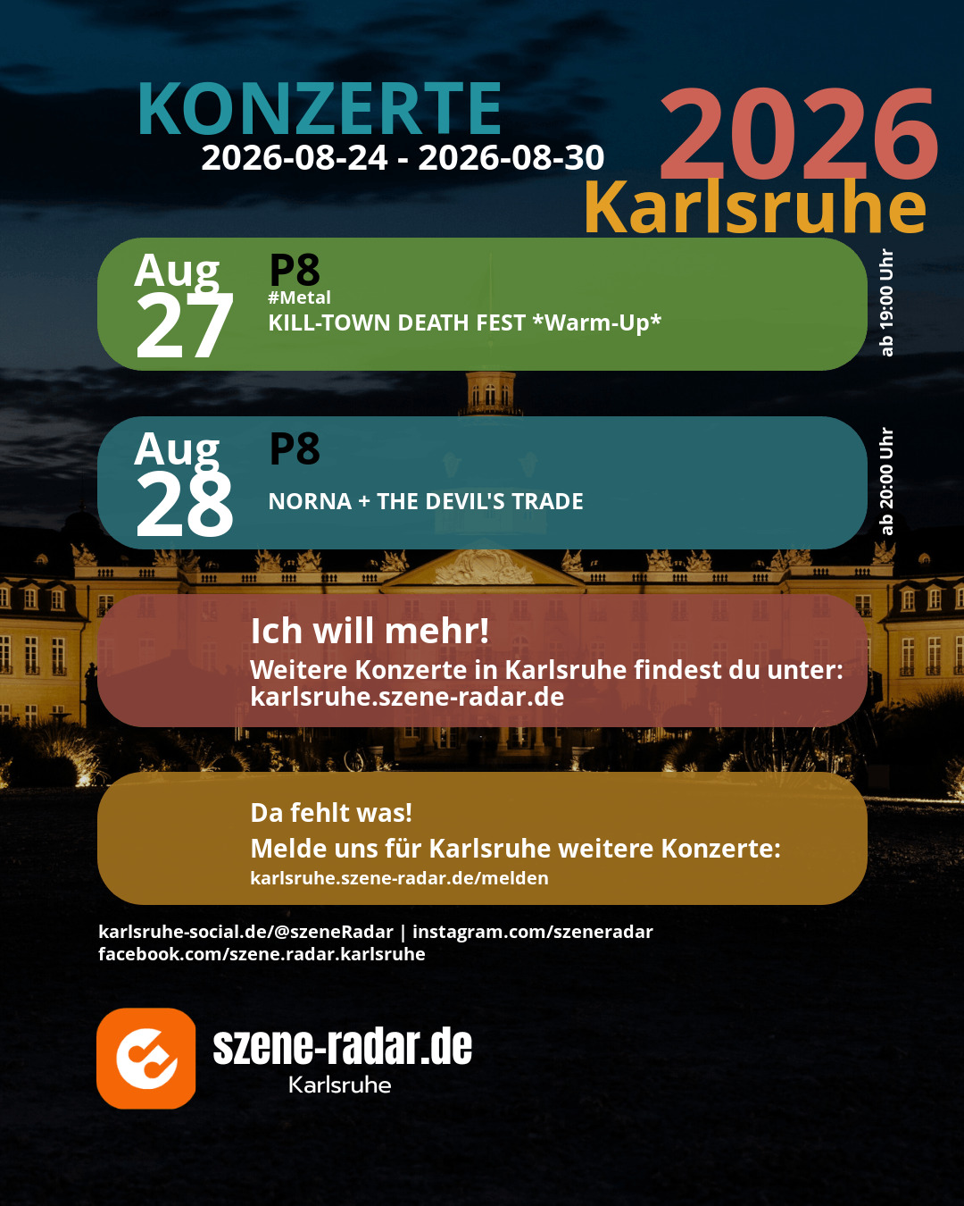 szene-Radar Social Media - 30.08.2026