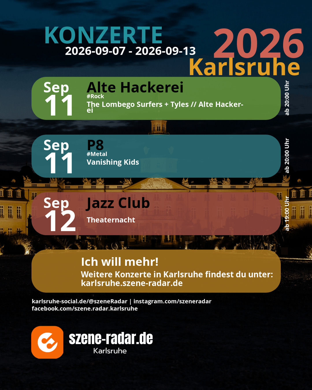 szene-Radar Social Media - 13.09.2026