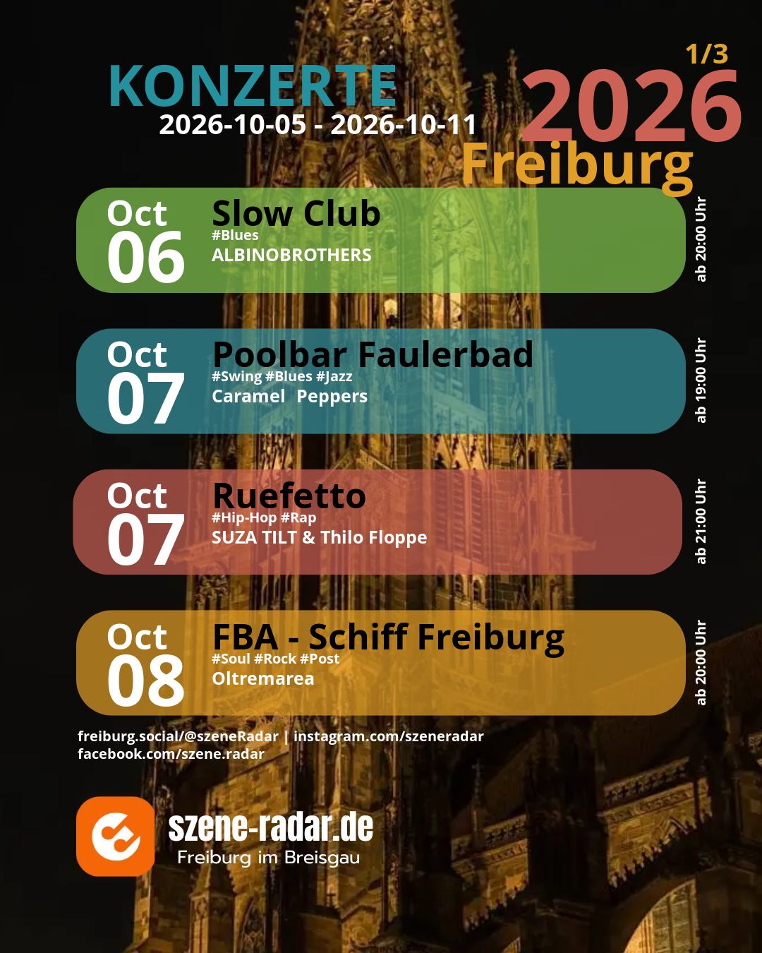 szene-Radar Social Media - 11.10.2026