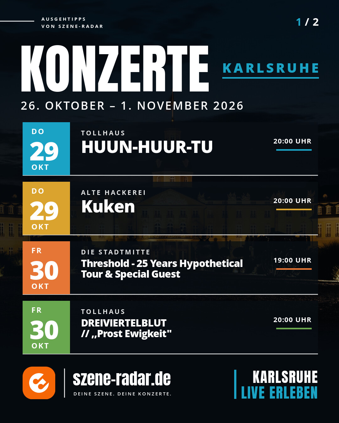 szene-Radar Social Media - 01.11.2026