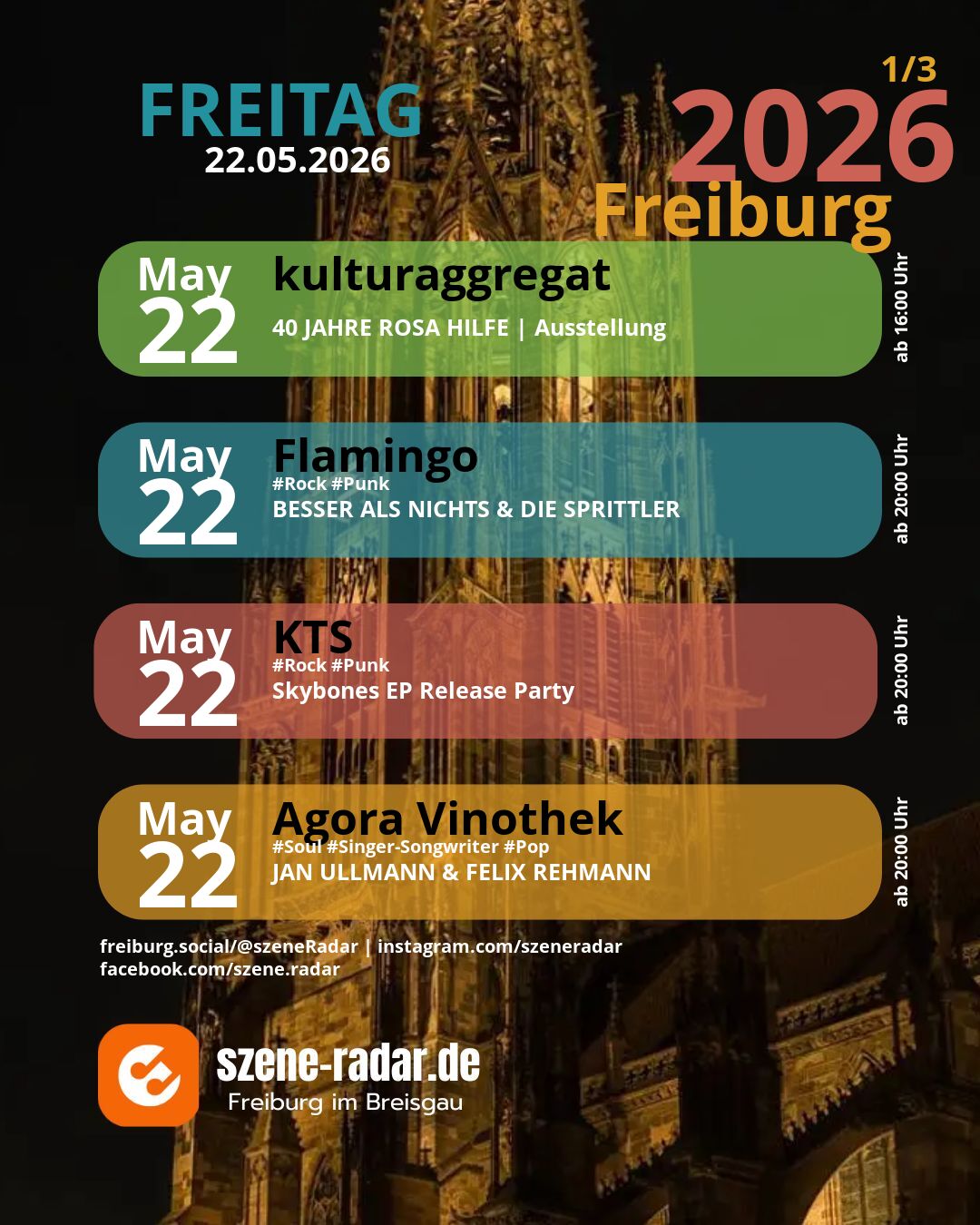 szene-Radar Social Media - 22.05.2026