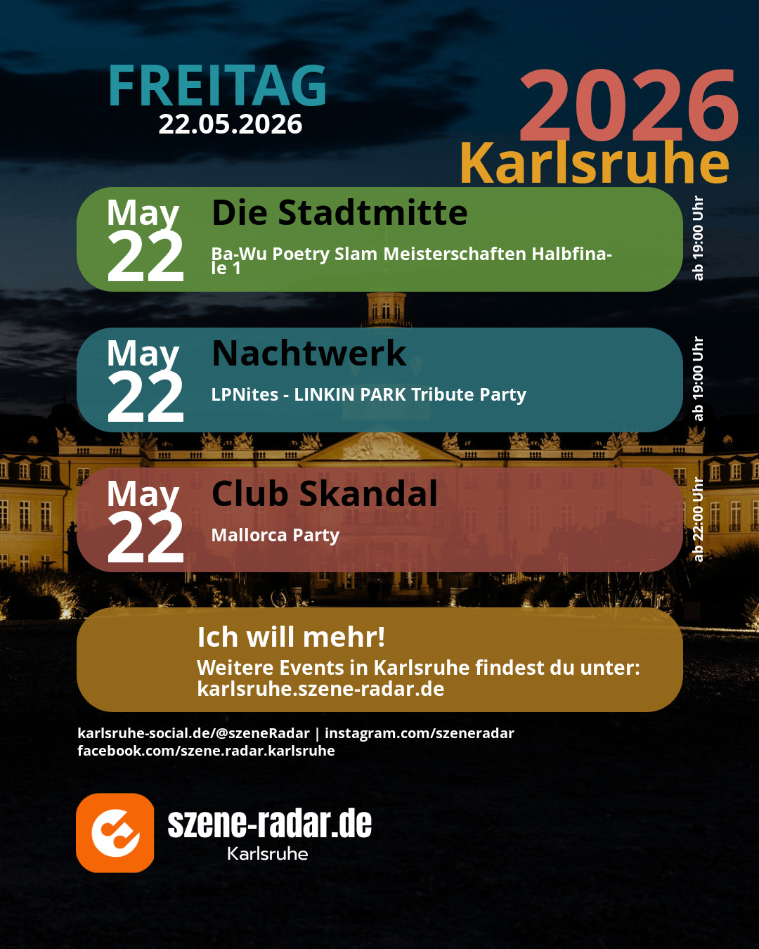 szene-Radar Social Media - 22.05.2026