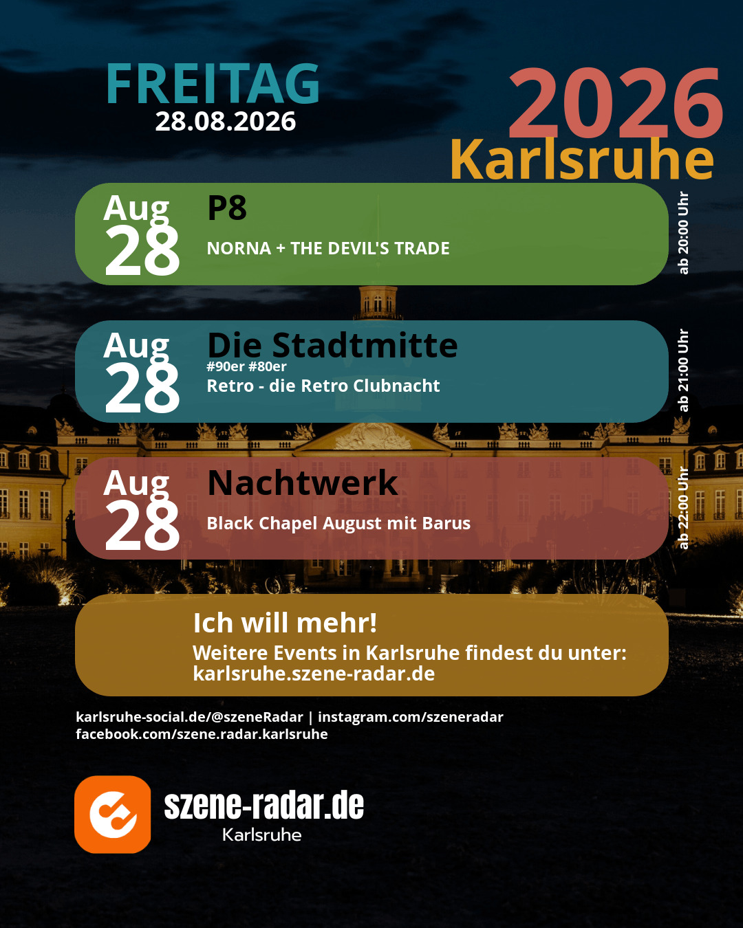 szene-Radar Social Media - 28.08.2026