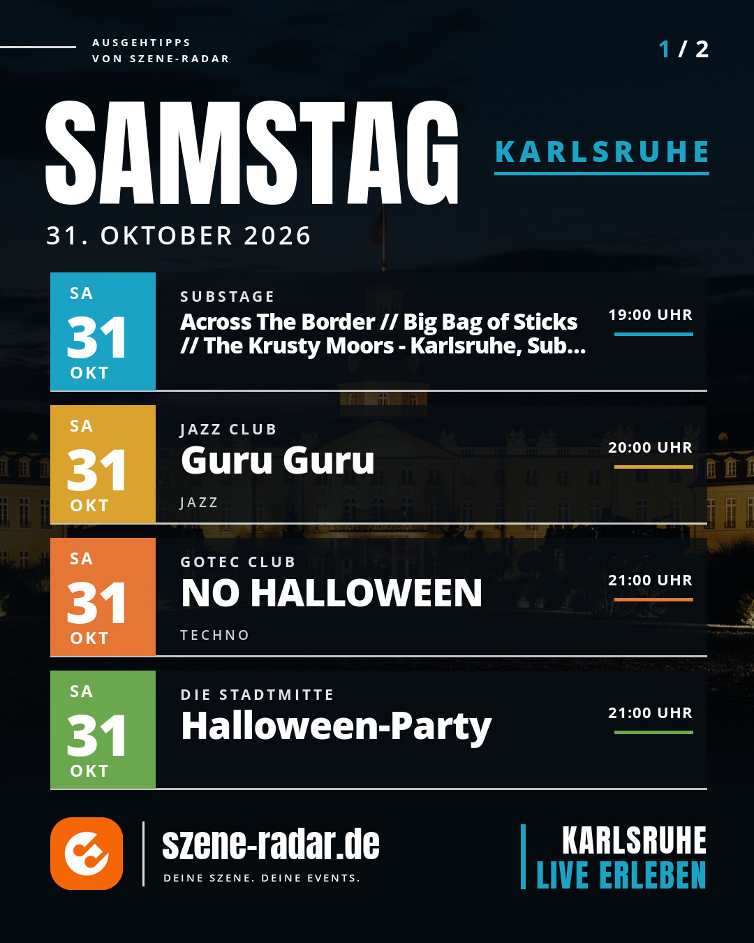 szene-Radar Social Media - 31.10.2026